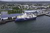 Kaldbakur EA 1 and Samherji's production plant in Akureyri