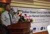 Dr Shiham Adam, IPNLF director for science and the Maldives, addresses attendees at the Indian Ocean Coastal States Workshop