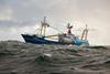 A fishing vessel at sea
