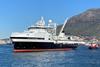 The Antarctic Endurance krill fishing vessel at sea