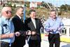 Jim Flaherty, Minister of Finance, Senator Fabian Manning, Don Drew, president of the Bay Bulls Harbour Authority (r) and Fred Williams, vice president of the Bay Bulls Harbour Authority (l) officially opened newly reconstructed Small Craft Harb...