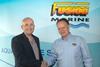 Iain Forbes, Director of Fusion Marine (right) and Richard Darbyshire, Regional Production Manager, Scottish Sea Farms