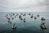 Flotilla of small fishing boats