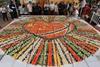 The world's largest sushi mosaic (Photo: Norwegian Seafood Export Council).