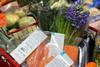 The image shows US branded Norwegian salmon on the supermarket shelves