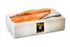 Box of salmon fillets with the Mowi Signature logo
