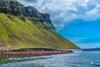 The image shows a view of SAIC's Portree fish farm