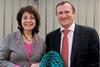 Fisheries commissioner Maria Damanaki and MEP Richard Seeber. Credit: EU