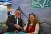 Chris Ninnes and Julie Kuchepatov signing the MOU at this year's Seafood Expo North America in Boston Photo: ASC