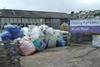 Fishing for Litter at Newlyn Harbour, UK