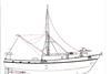 The unnamed vessel will be trawling for scrap metal. Drawing courtesy of Rodriguez Boat Builders