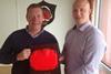 Scanmar’s sales manager Petter Pettersen (to the right) presents George Youngson with a ‘Partner of the Year’ award