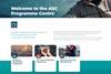 Screenshot of new ASC Programme Centre hub
