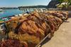 Fishing nets in Procida, an island in the province of Naples