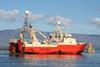 ‘Sigurbjorg’ from Siglufjordur in Iceland sails to its fishing grounds