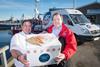 Ewan Ferguson, depot manager at Thistle Couriers with Jimmy Buchan