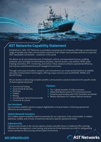 Pages from AST Networks Capability Statement World Fishing