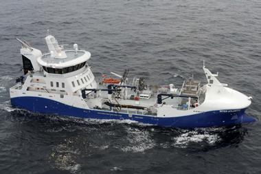 PALFINGER MARINE provided three of its PTM 600A telescopic boom cranes for both the Inter Scotia and Inter Atlantic live fish carriers. © Zamakona Yards