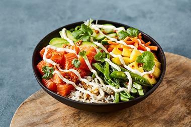 poke bowl with salmon