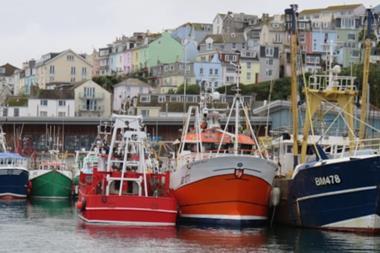 Fishing boats at a UK port
