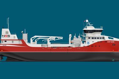 Rendering of the HAV 595 design live fish carrier