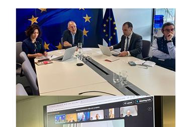 Members of the EC and Europeche at a meeting