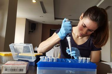 Dr Marine Cusa at the Danish Technical University (DTU) at work in the laboratory