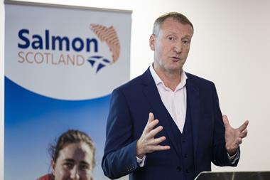 The image shows Tavish Scott, chief executive of Salmon Scotland