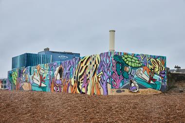 A striking new mural by Richt is unveiled in St Leonards-On-Sea, East Sussex, to celebrate the High Seas Treaty coming into force.