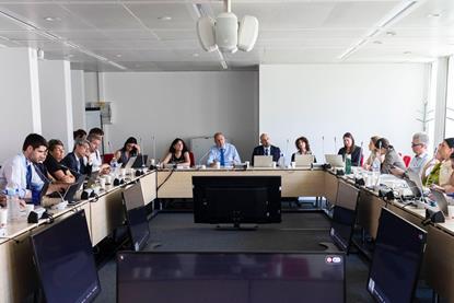 The image shows attendees at the implementation dialogue on maritime spatial planning (MSP)