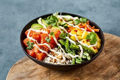 poke bowl with salmon