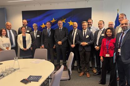 A picture of the attendees at the Europêche meeting with 12 EU Member States