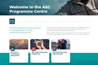 Screenshot of new ASC Programme Centre hub