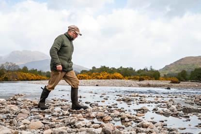Bob Kindness MBE on the River Carron