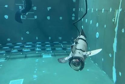 UJIFISH robotic fish being tested in a tank