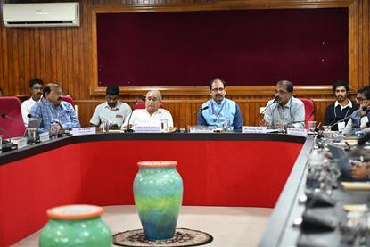 CIFT director Dr George Ninan speaking at MECOS 4 at CMFRI