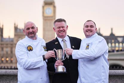 Graeme and Will Burrell from Yarm Road with NFFF President Andrew Crook