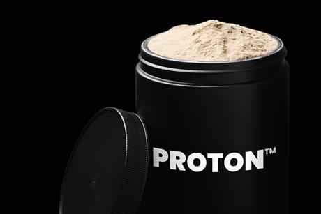 Jar of Proton microbial fishfeed ingredient