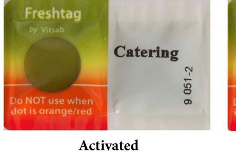 A close up image of Vitsab's Freshtag Stoplight Technology