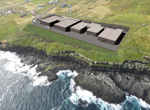 Artist's impression of Bakkafrost's new RAS smolt factory in the Faroes