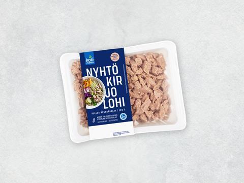 Packet of NYHTÖKIRJOLOHI 'pulled rainbow trout'