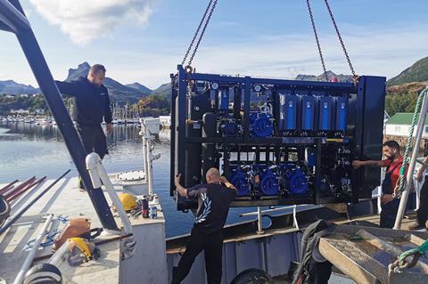 Workers from Proff Kulde installing a refrigerant solution on board a fishing vessel