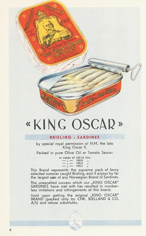 King Oscar_Historic poster_Brisling Sardines