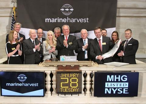 Marine Harvest has become the first aquaculture company to be listed at the NYSE