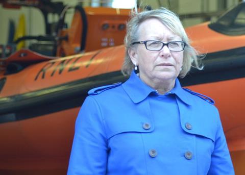 Sheryll Murray at the RNLI's Looe Lifeboat Station. Credit: RNLI