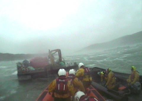 UK fishermen are taking a battering both physically and financially because of the storms Photo: RNLI