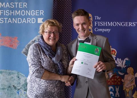 Jordan Keig, winner of last year’s Master Fishmonger Standard Young Fishmonger Award Credit: Master Fishmonger Standard