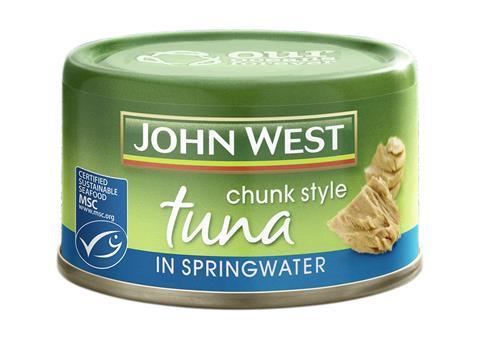 The John West sustainable tuna, produced in collaboration with WWF-Australia, MSC and Pacifical