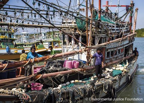 A new EJF report reveals new evidence of human trafficking and the routine use of violence in the Thai fishing industry. Credit: Environmental Justice Foundation/www.ejfoundation.org