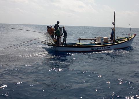 Pole and line tuna fishing